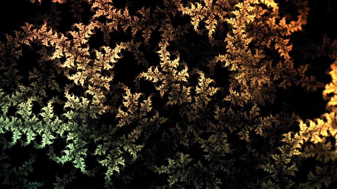 Обои природа, фрактал, растительность, лист, дерево в разрешении 1280x720