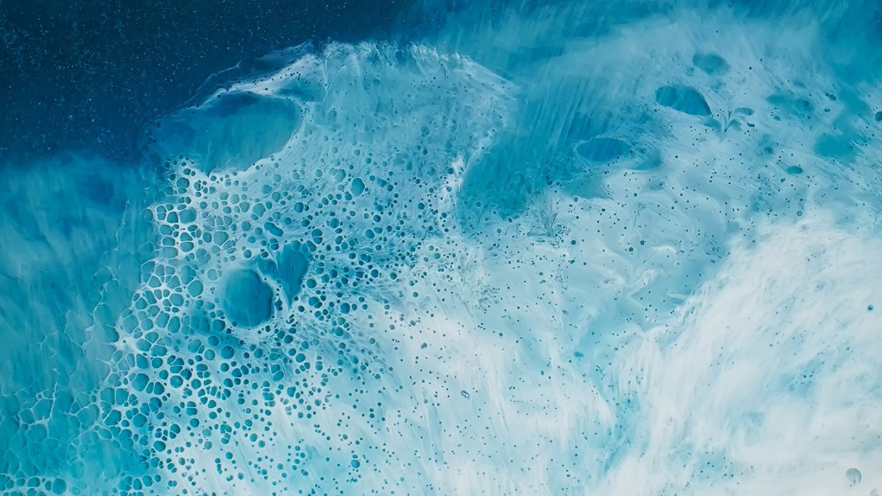 Обои волна, вода, море, живопись, арт в разрешении 1280x720