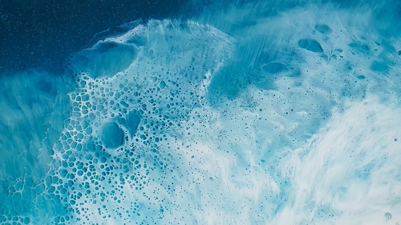 Обои волна, вода, море, живопись, арт в разрешении 1366x768