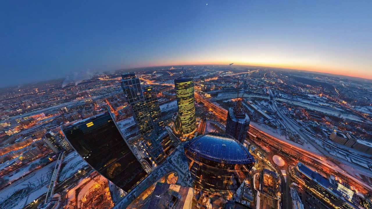 Обои городской пейзаж, городской район, город, метрополия, с высоты птичьего полета в разрешении 1280x720