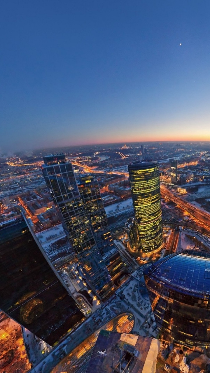 Обои городской пейзаж, городской район, город, метрополия, с высоты птичьего полета в разрешении 720x1280