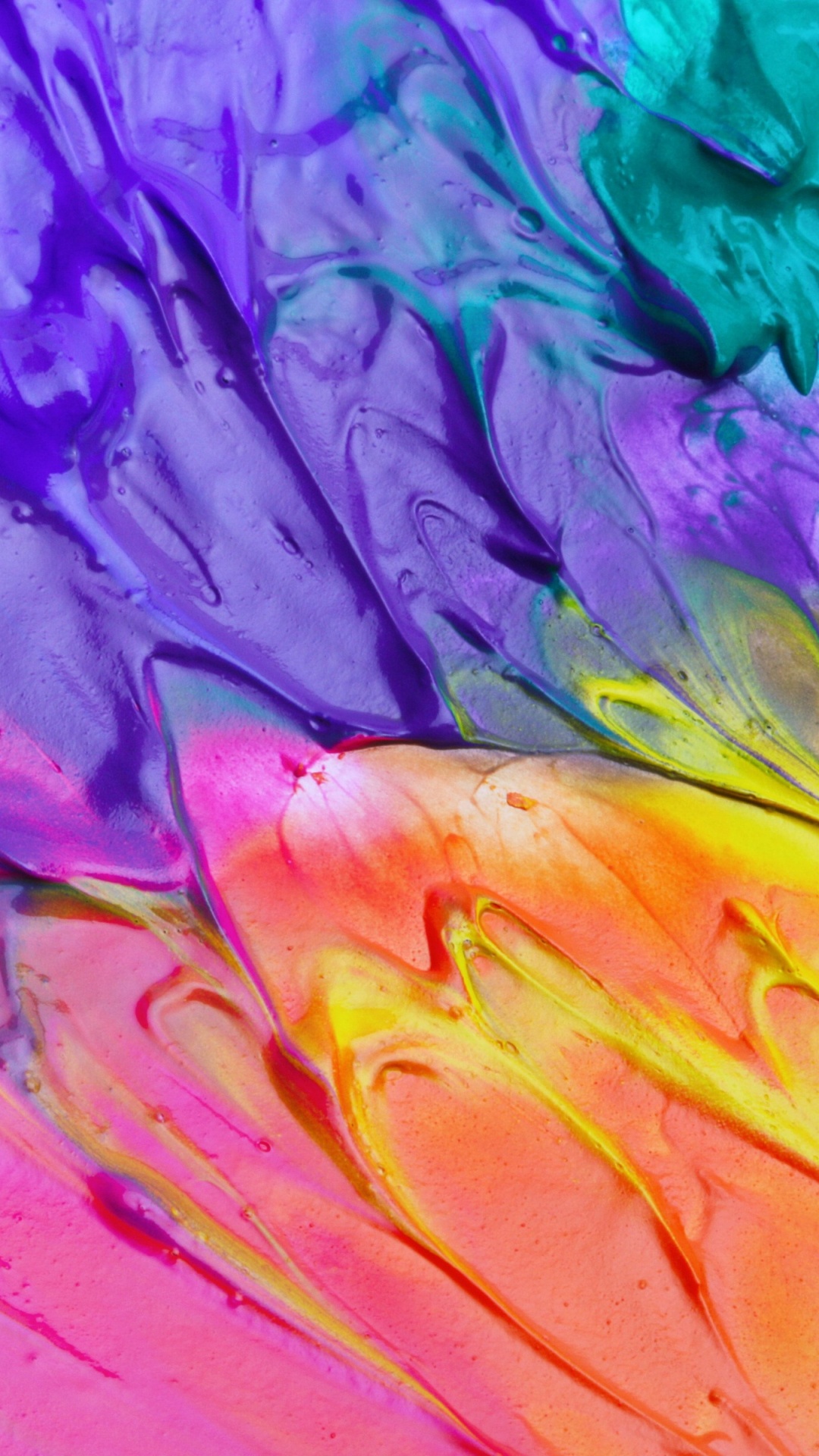 Обои пурпур, лепесток, Фиолетовый, цветок, акриловая краска в разрешении 1080x1920