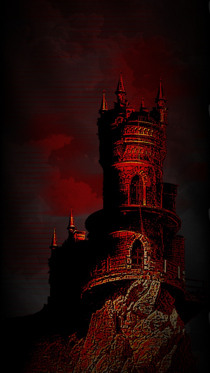 Обои темнота, здание, облако, вышка, окно в разрешении 720x1280