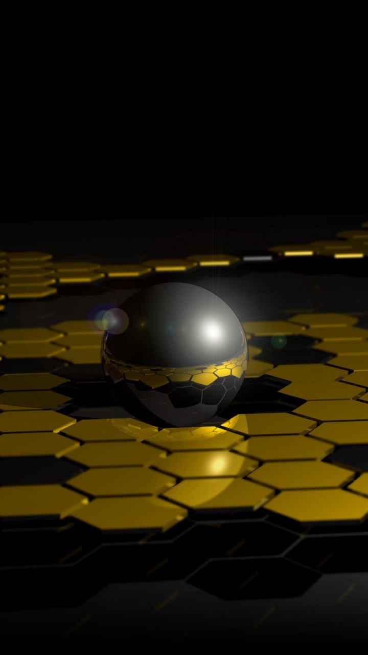 Обои свет, освещение, желтый, сфера, мяч в разрешении 720x1280
