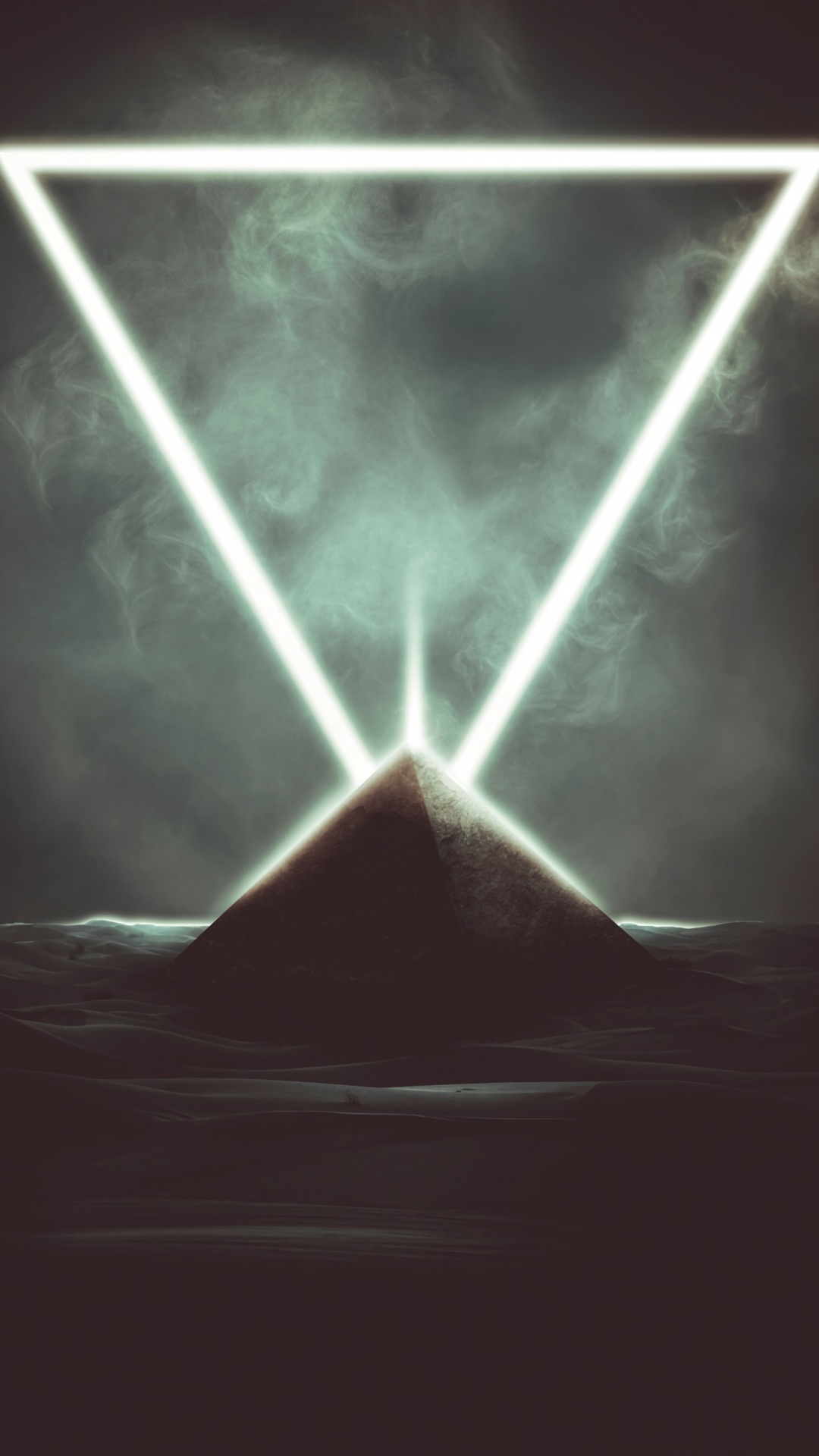 Обои свет, линия, треугольник, блик, иллюстрация в разрешении 1080x1920