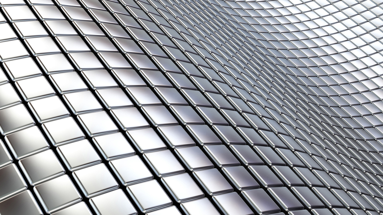 Обои серебро, линия, узор, ячейка, металл в разрешении 1280x720