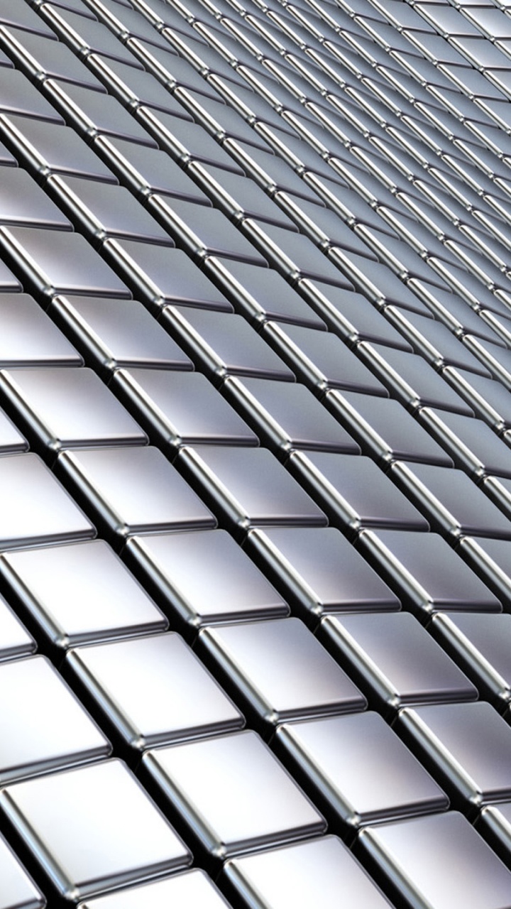 Обои серебро, линия, узор, ячейка, металл в разрешении 720x1280