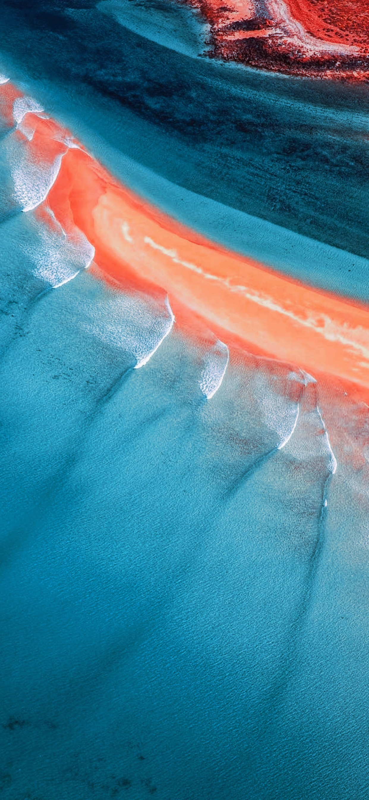 Обои пластик, синий, ткань, жидкость, жидкий в разрешении 1242x2688