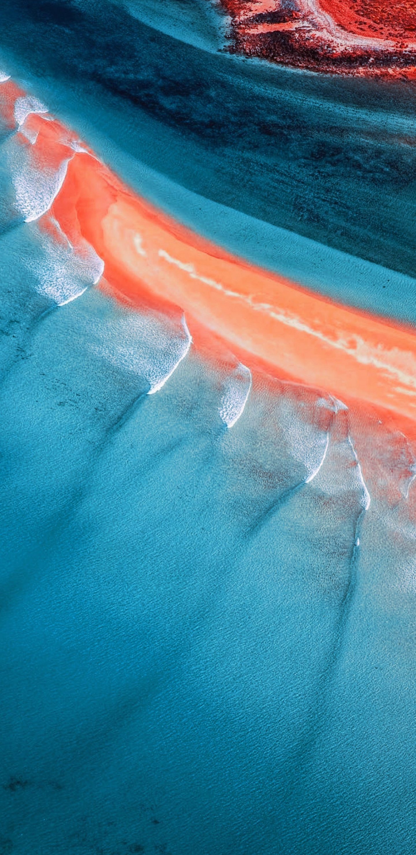 Обои пластик, синий, ткань, жидкость, жидкий в разрешении 1440x2960