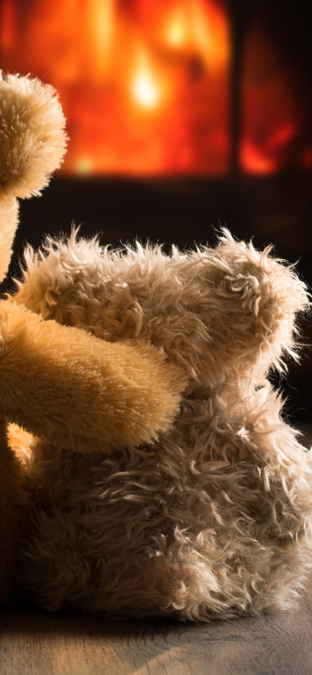 Обои плюшевый мишка, мягкая игрушка, игрушка, медведь, мех в разрешении 1242x2688