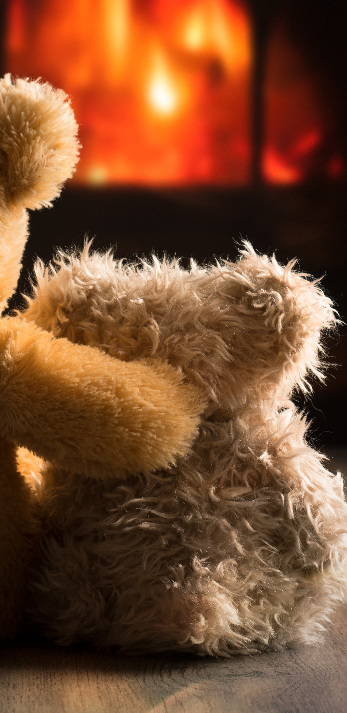 Обои плюшевый мишка, мягкая игрушка, игрушка, медведь, мех в разрешении 1440x2960