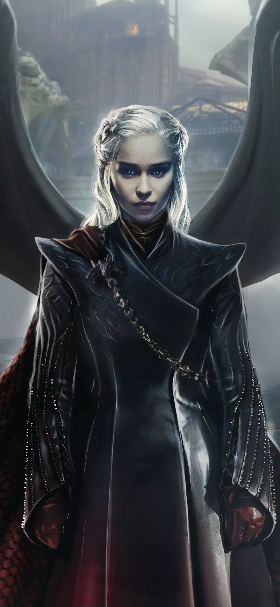 Обои дейенерис таргариен, Игра престолов, Эмилия Кларк, Дом Таргариенов, иллюстрация в разрешении 1125x2436