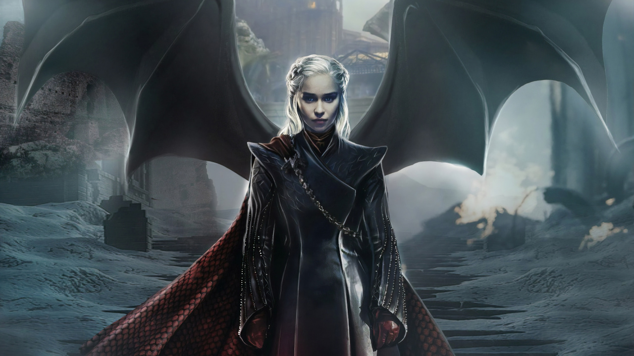 Обои дейенерис таргариен, Игра престолов, Эмилия Кларк, Дом Таргариенов, иллюстрация в разрешении 1280x720