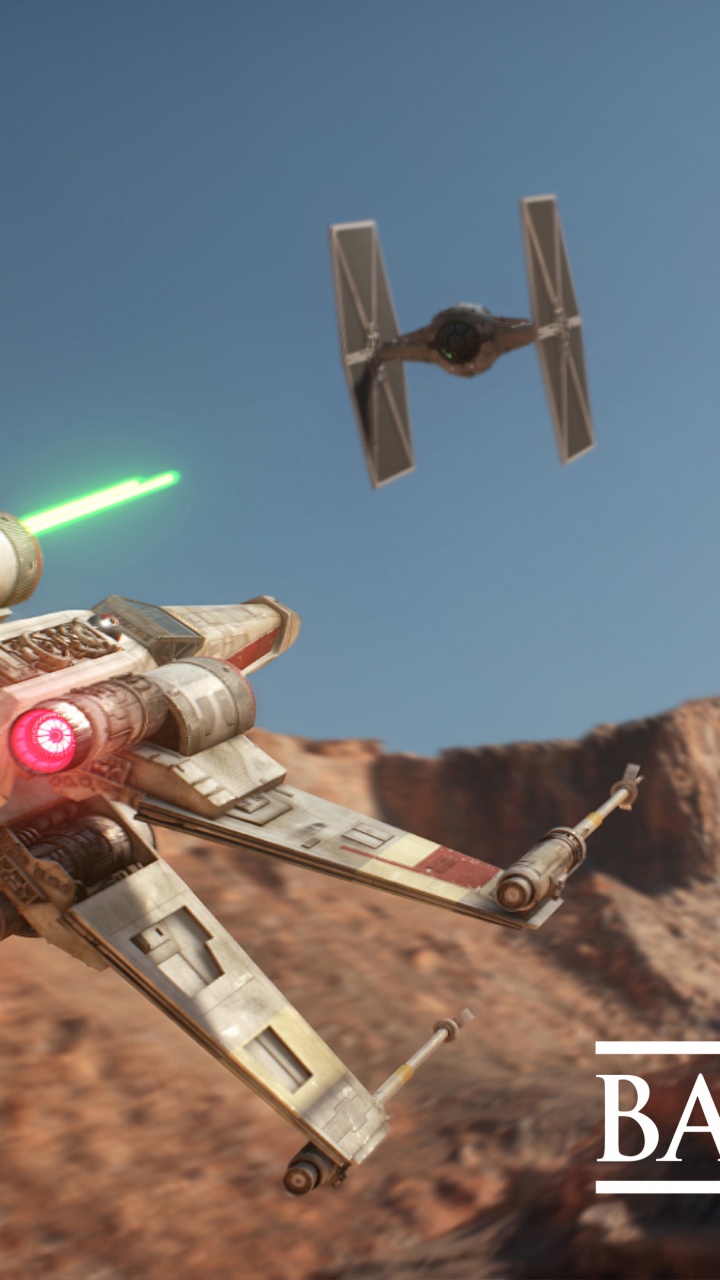 Обои Звездные войны Battlefront, Звездные Войны X-Крыло, star wars battlefront ii, Звездные войны x-крыло Истребитель против галстук, X-крыло Истребитель в разрешении 720x1280