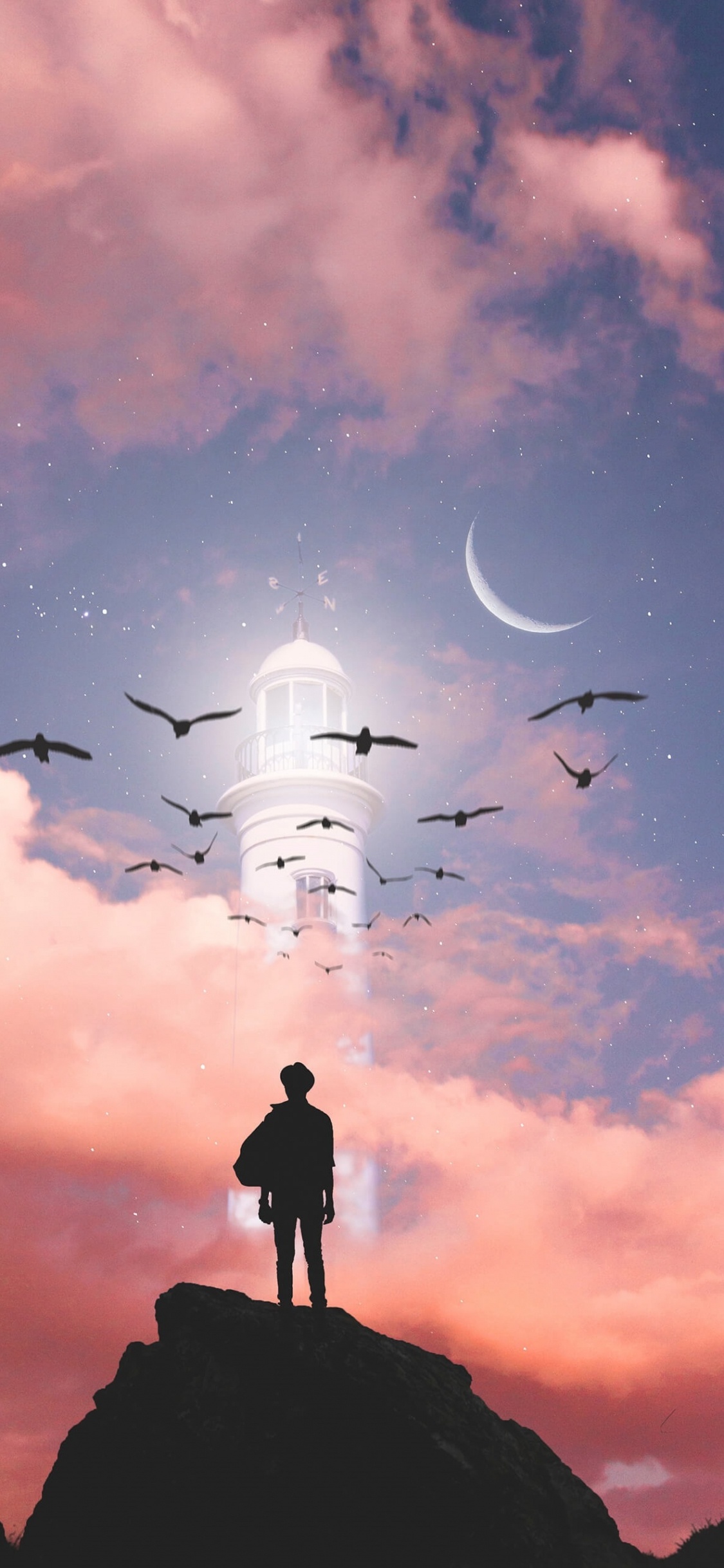 Обои soundcloud, облако, атмосфера, свет, природа в разрешении 1125x2436