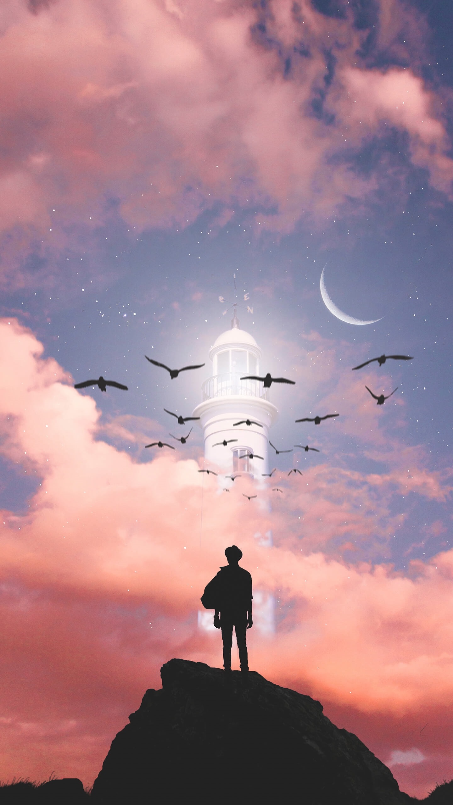 Обои soundcloud, облако, атмосфера, свет, природа в разрешении 1440x2560