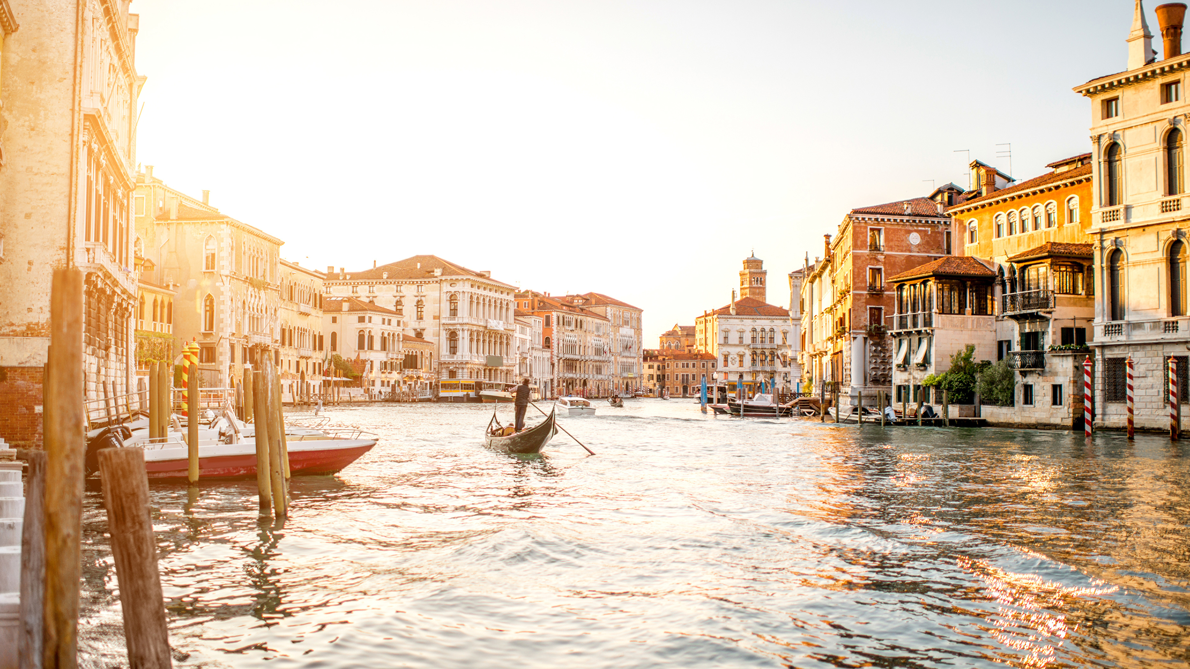 Обои Венеция, Милан, водный путь, канал, вода в разрешении 3840x2160