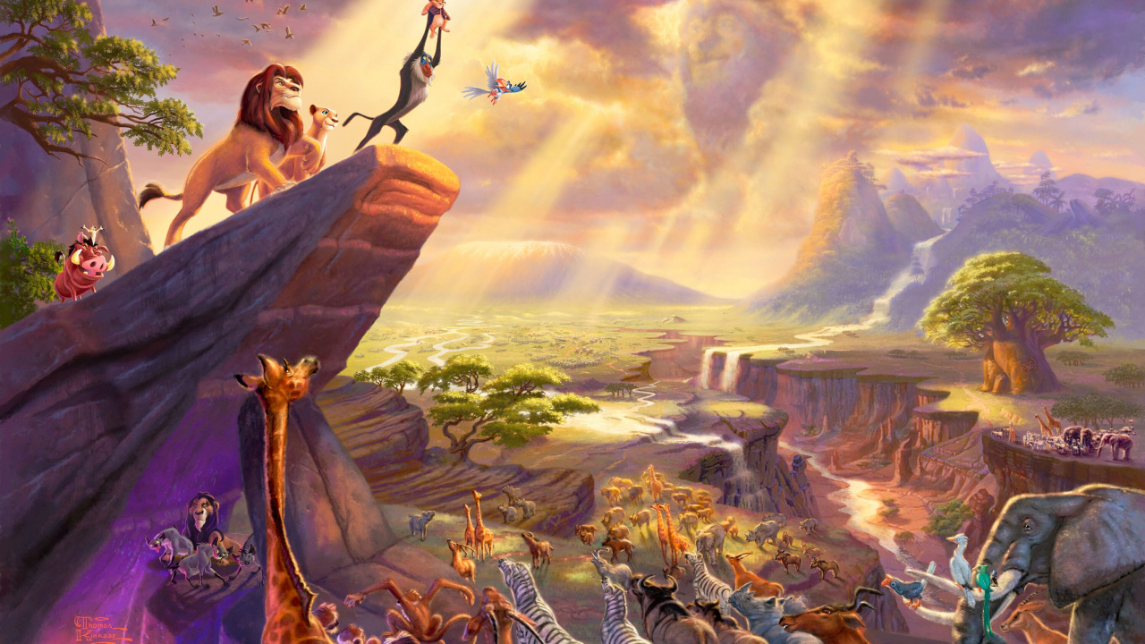 Обои живопись, Симба, король-лев, арт, стратегии видео игры в разрешении 1280x720