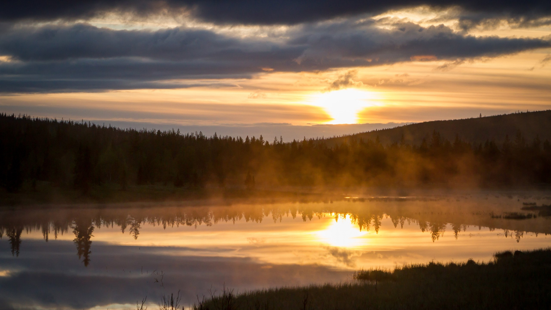 Обои закат, рассвет, вечер, утро, восход солнца в разрешении 1920x1080