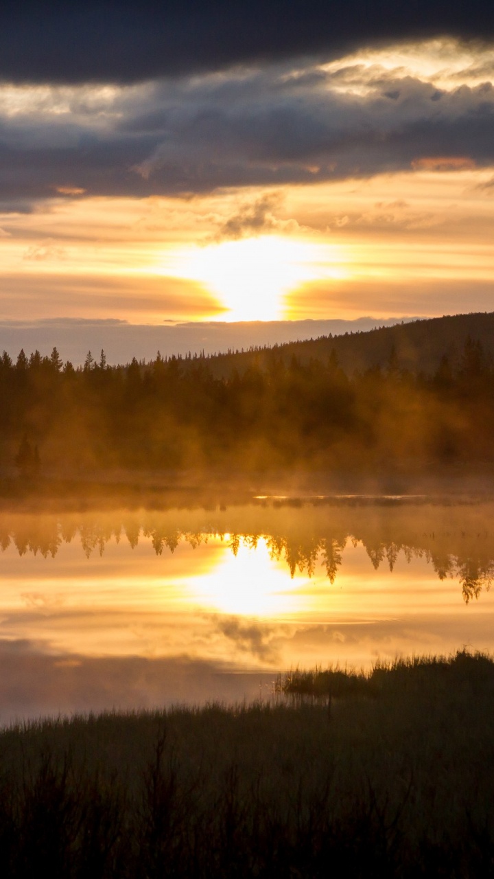 Обои закат, рассвет, вечер, утро, восход солнца в разрешении 720x1280