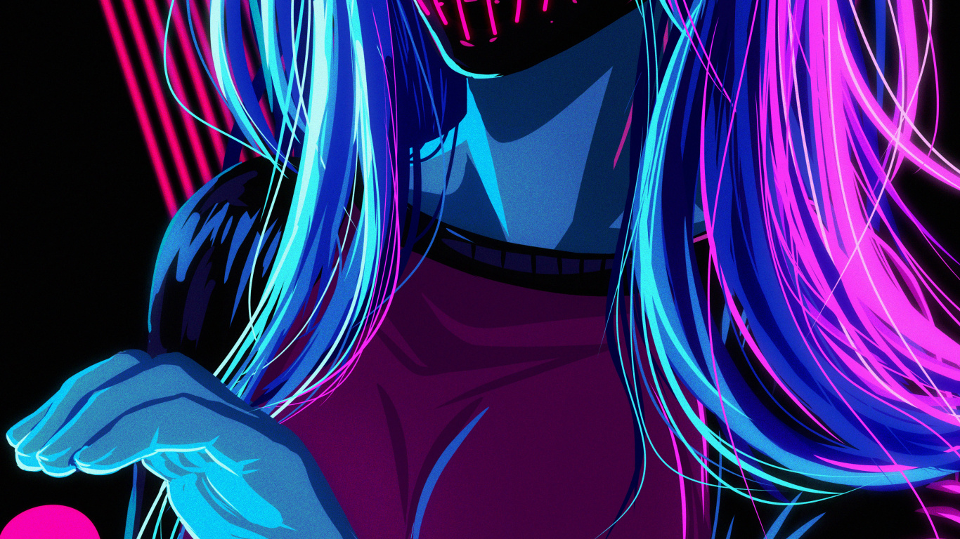 Обои пурпур, свет, розовый, арт, Фиолетовый в разрешении 1366x768