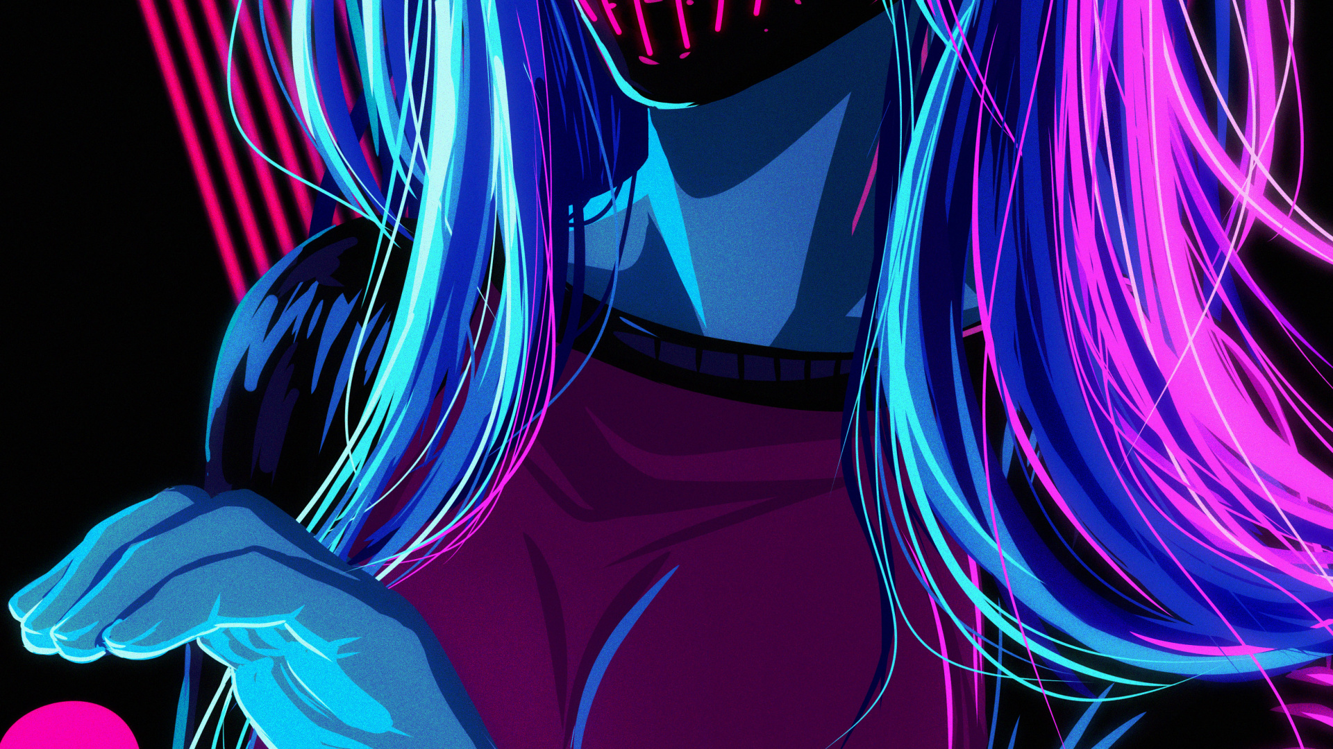 Обои пурпур, свет, розовый, арт, Фиолетовый в разрешении 1920x1080