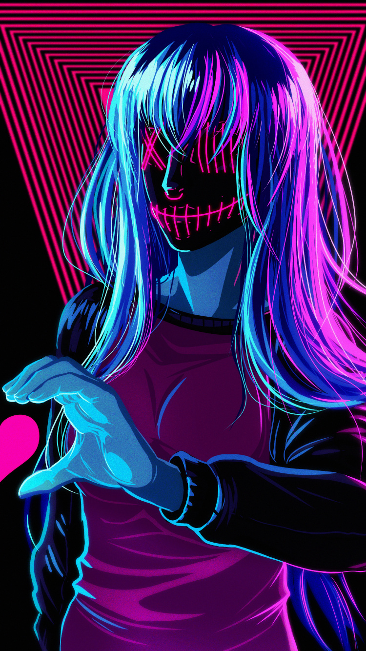 Обои пурпур, свет, розовый, арт, Фиолетовый в разрешении 750x1334