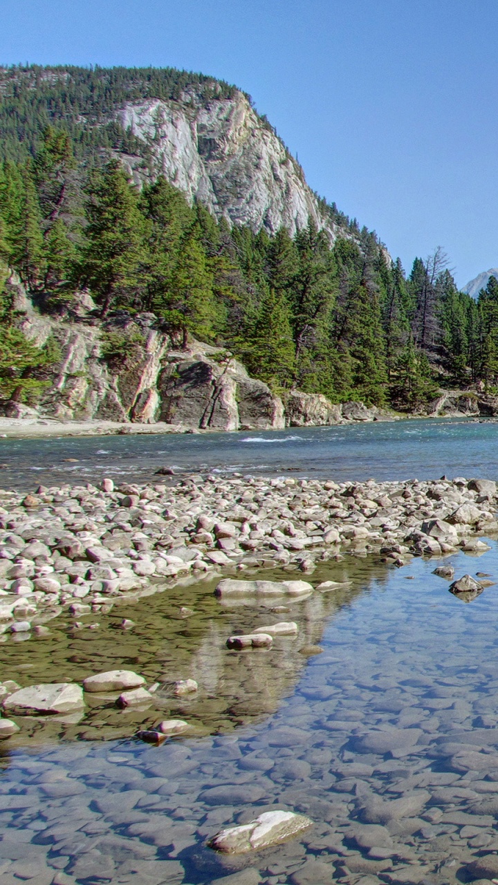 Обои реки боу, парк, национальный парк, гора, природа в разрешении 720x1280