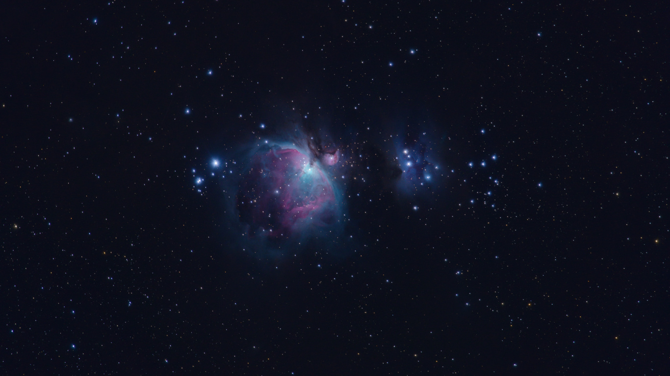 Обои туманность, Астрономия, Туманность Ориона, Вуаль Туманность, остаток сверхновой в разрешении 1366x768