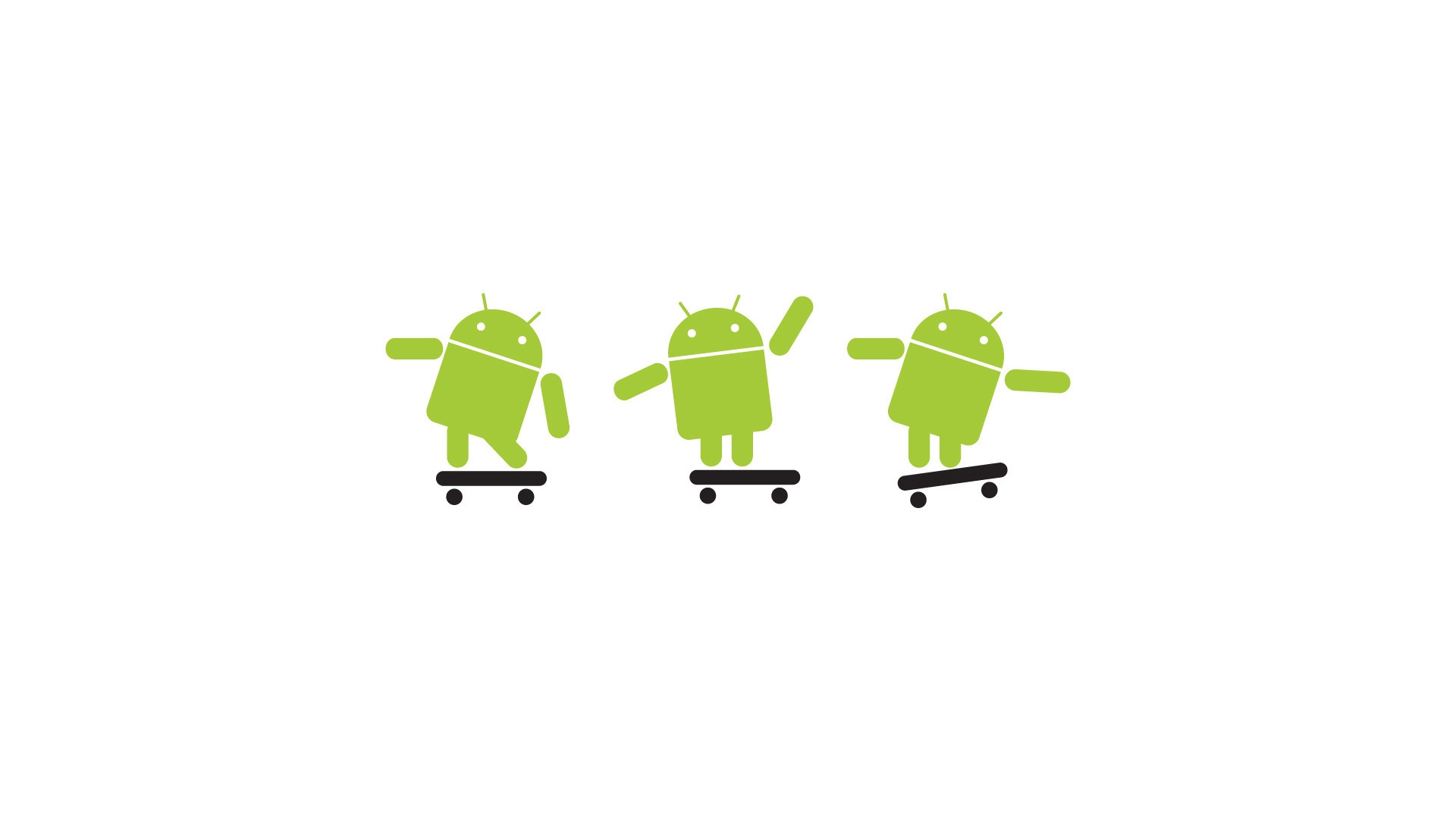 Обои андроид, зеленый, лого, текст, мобильное приложение в разрешении 1920x1080