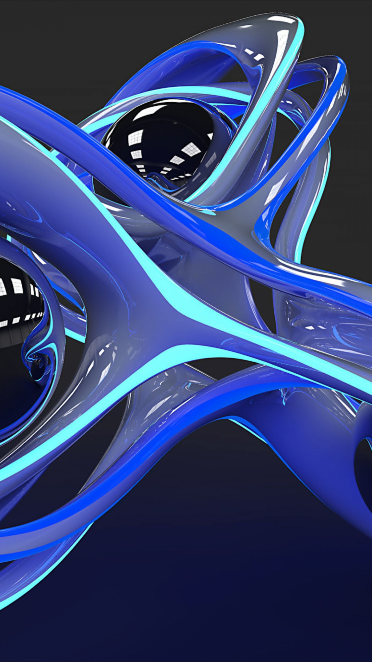 Обои синий, лазурный, пурпур, материальное свойство, электрик в разрешении 750x1334