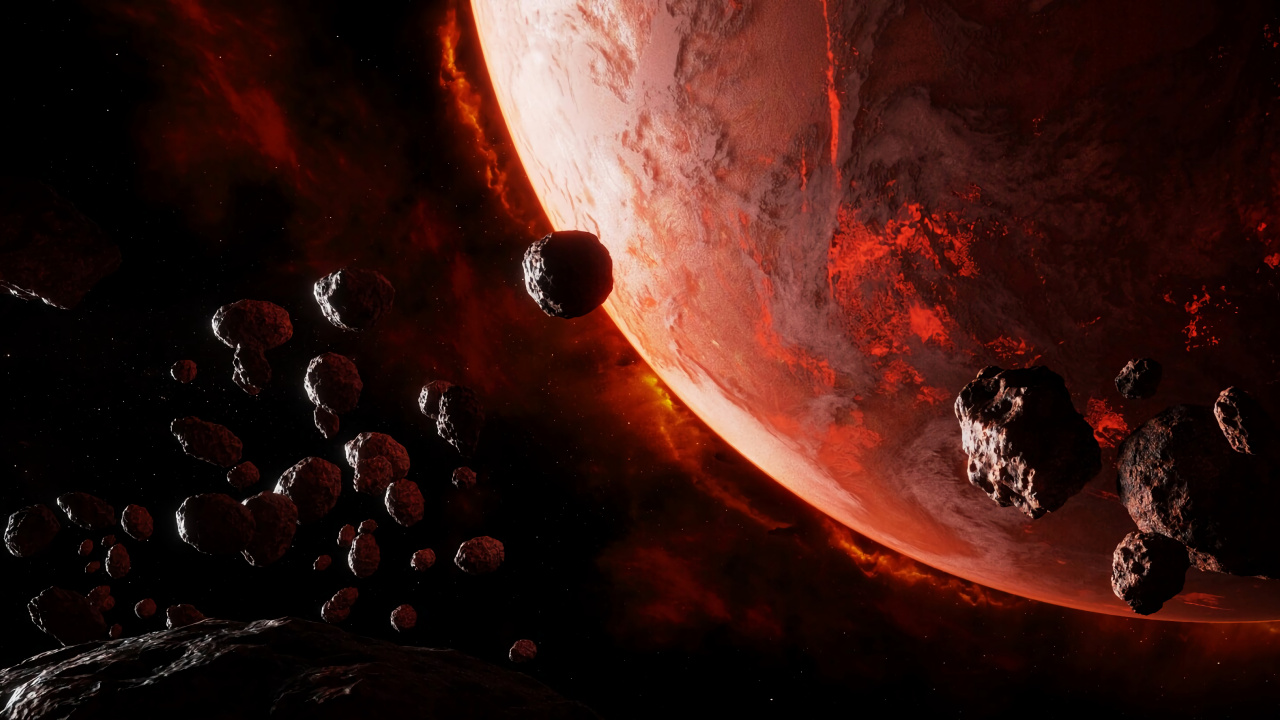 Обои планета, земля, космос, астрономический объект, красный цвет в разрешении 1280x720