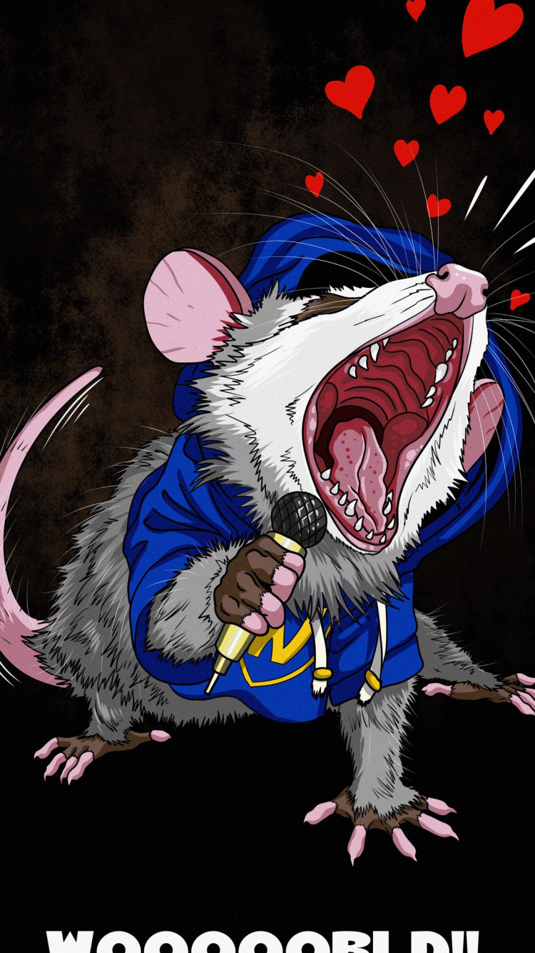 Обои арт, фикция, клык, пасть, жест в разрешении 750x1334