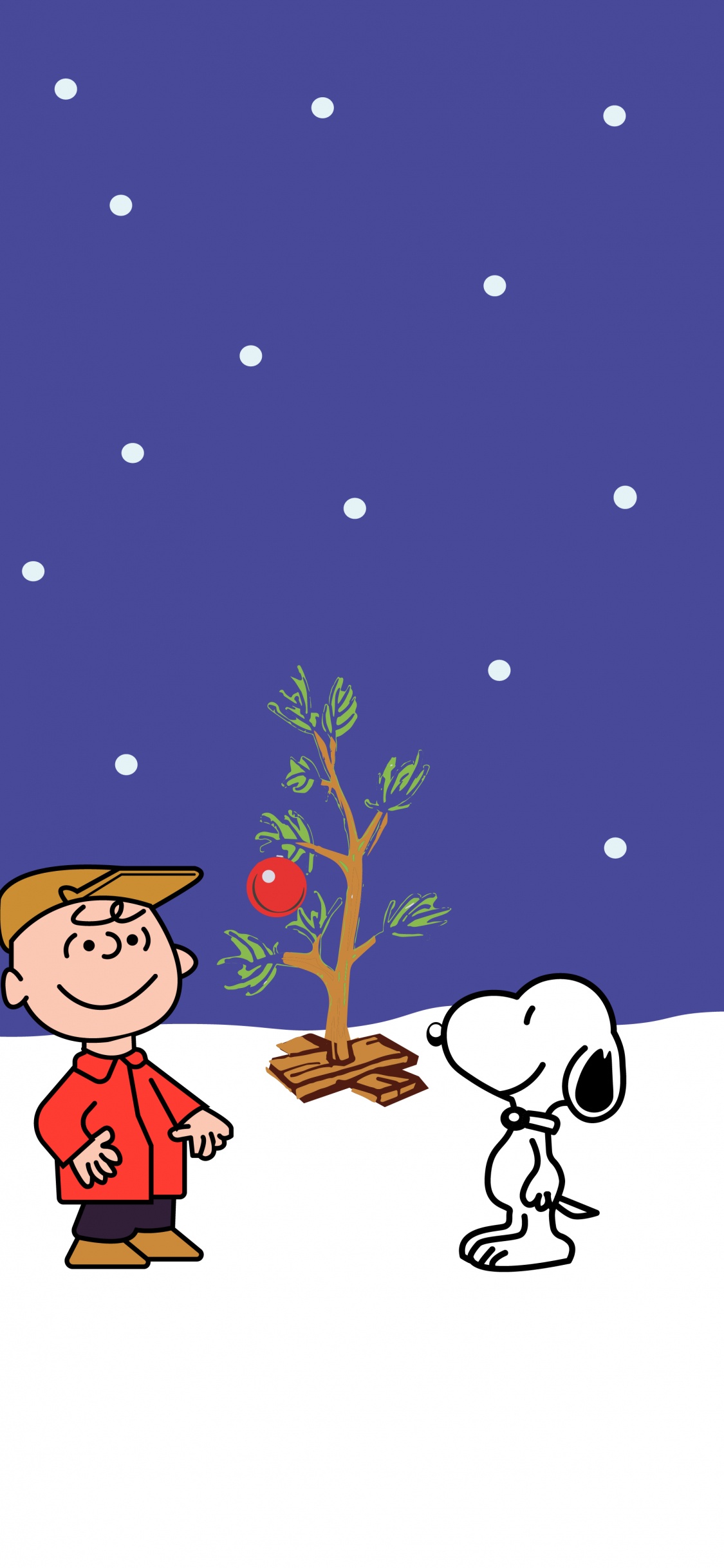 Обои мультфильм, фикция, арт, ветвь, дерево в разрешении 1125x2436