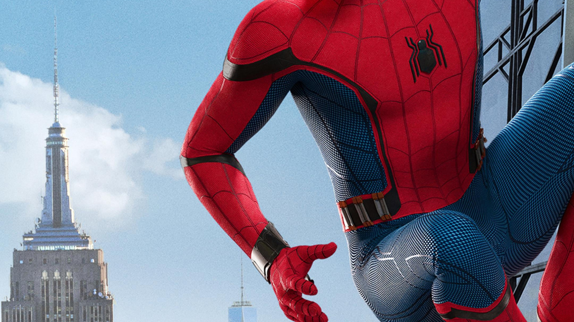 Обои человек-паук, чудо человек-паук майл моралес, комиксы Марвел, здание, облако в разрешении 1920x1080