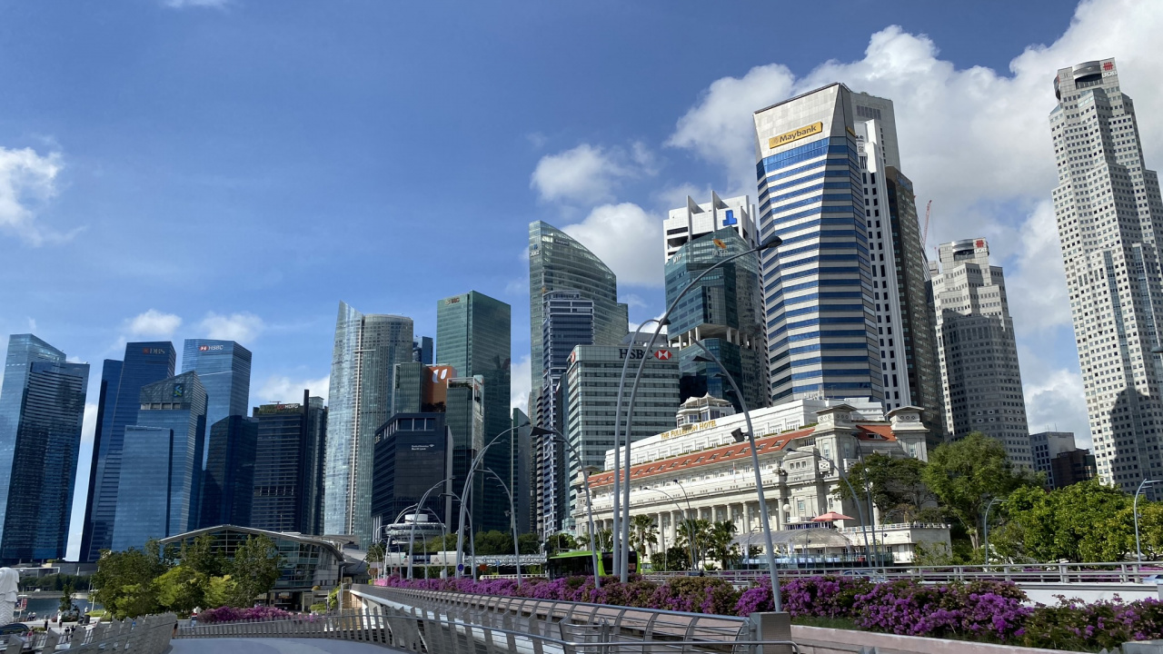 Обои Сингапур, башня, дневное время, город, городской район в разрешении 1280x720