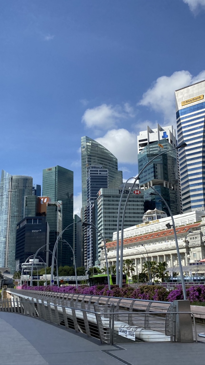 Обои Сингапур, башня, дневное время, город, городской район в разрешении 720x1280