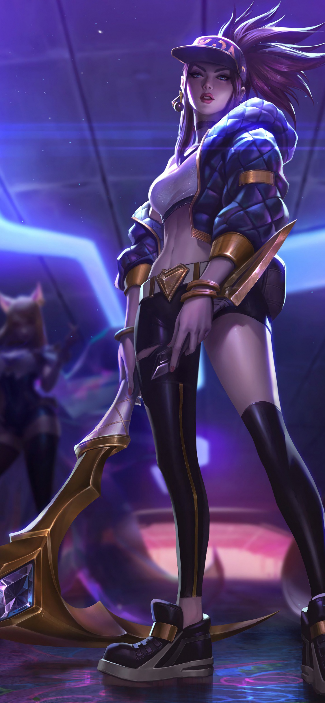 Обои Лига легенд, К ДА, Акали, riot games, Представление в разрешении 1125x2436