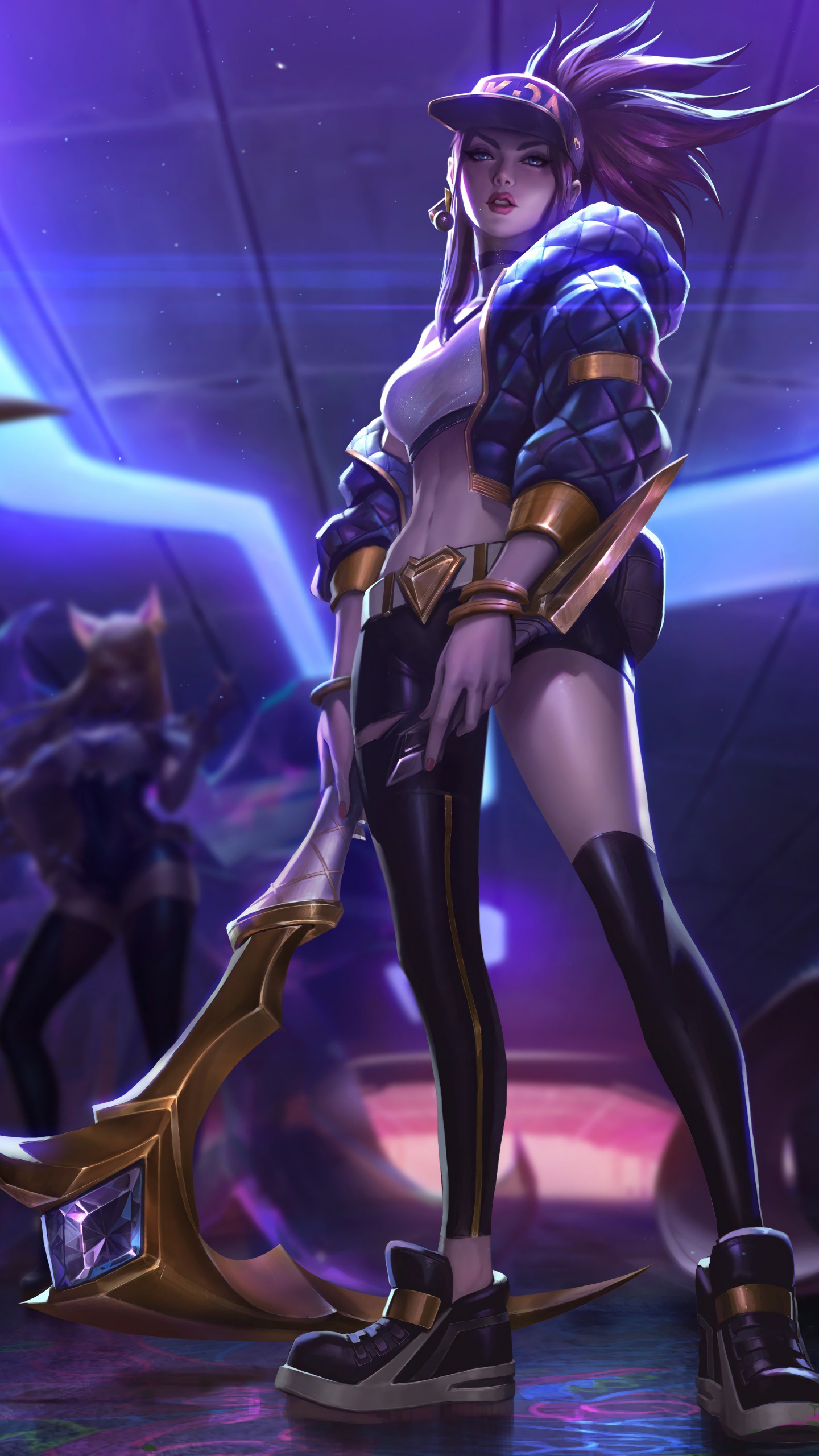 Обои Лига легенд, К ДА, Акали, riot games, Представление в разрешении 1440x2560