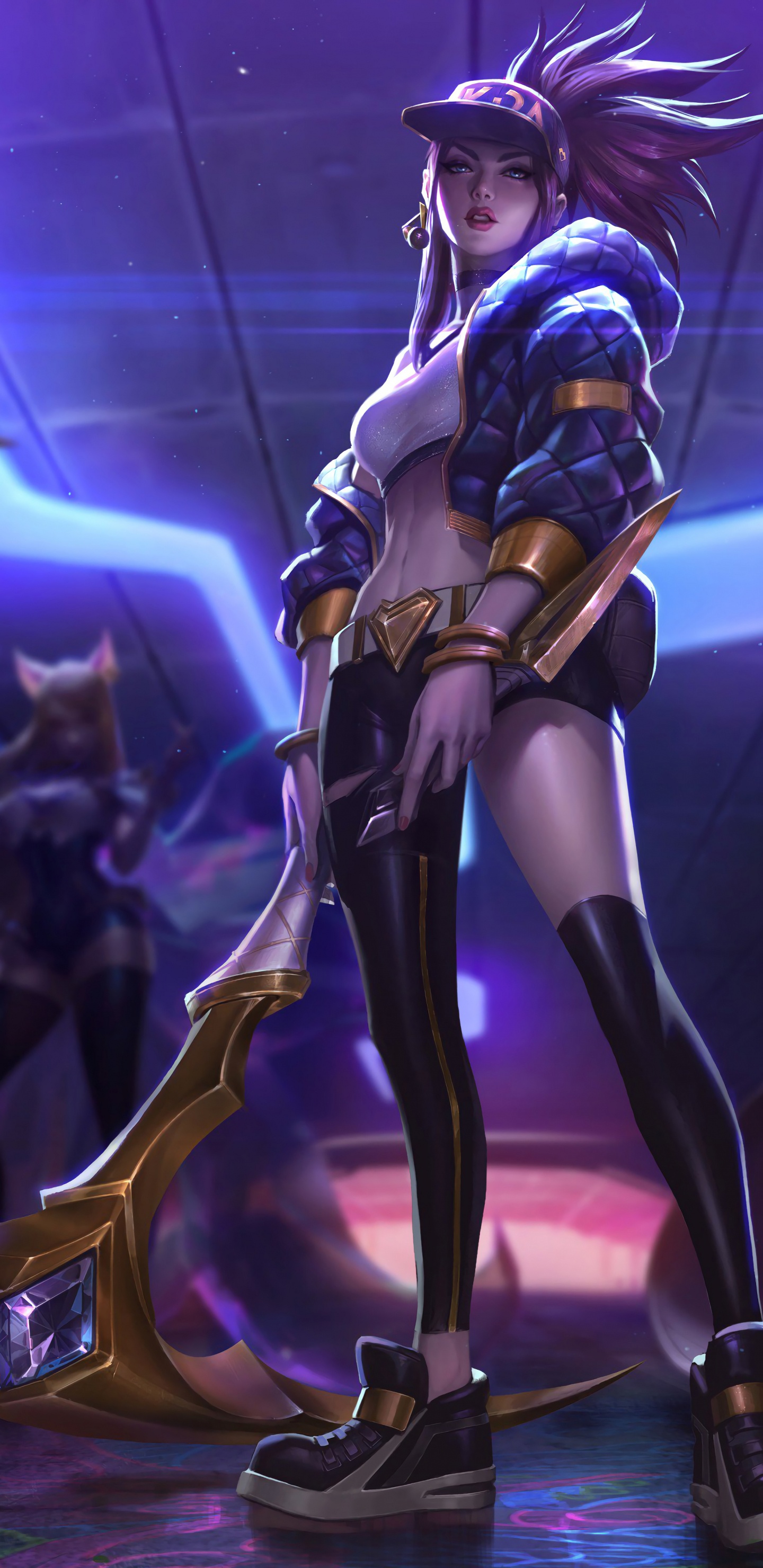 Обои Лига легенд, К ДА, Акали, riot games, Представление в разрешении 1440x2960