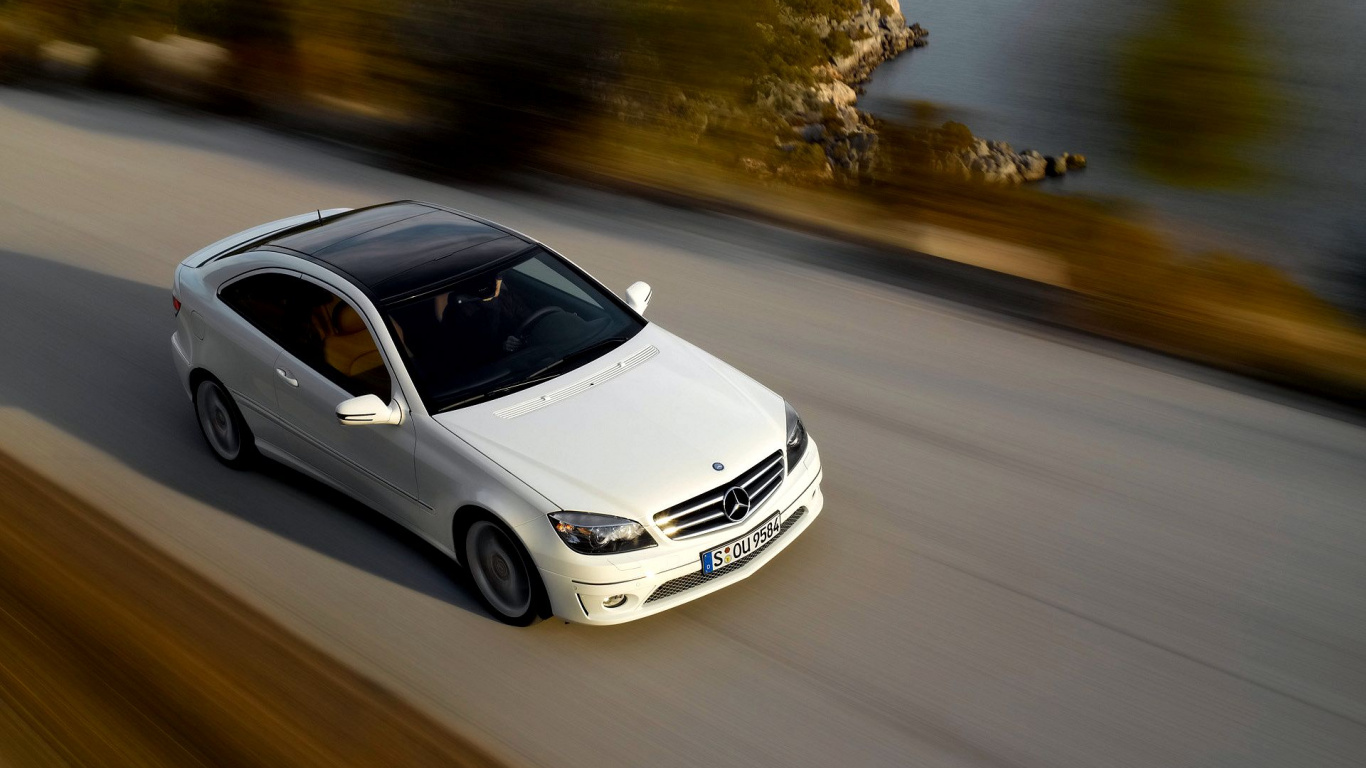 Обои Мерседес цлц, авто, Мерседес-Бенц CLC-класс, Брабус, автомобиль среднего размера в разрешении 1366x768