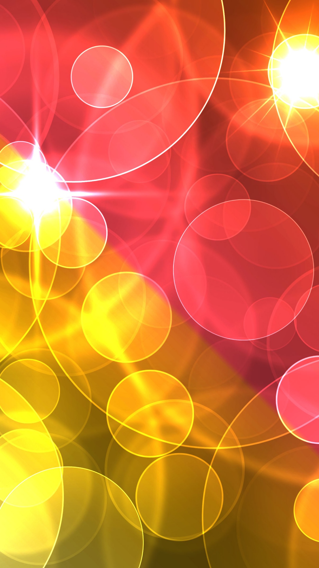 Обои цвет, Апельсин, желтый, свет, круг в разрешении 1080x1920