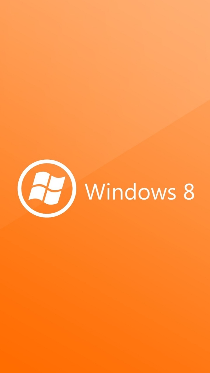 Обои Windows 8, microsoft windows, Апельсин, текст, лого в разрешении 720x1280
