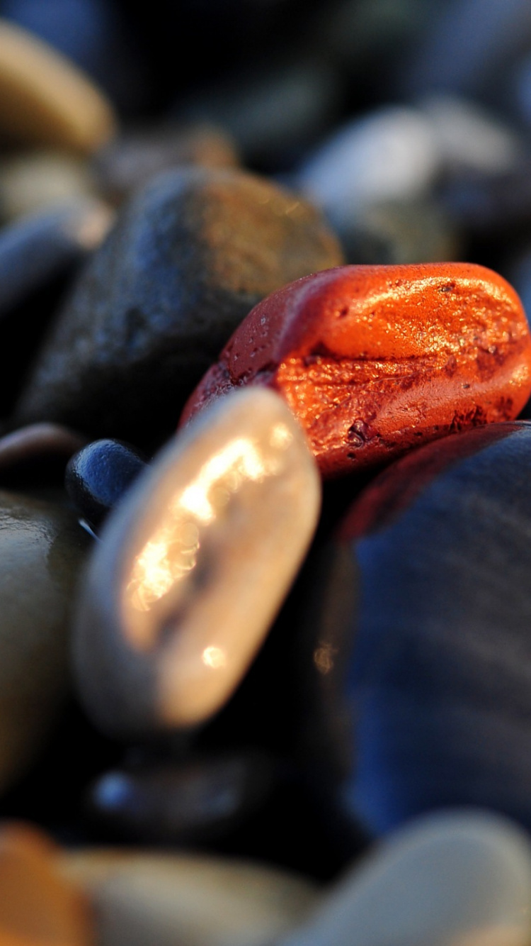 Обои булыжник, рок, пляж, крупный план, мелкая галька в разрешении 750x1334