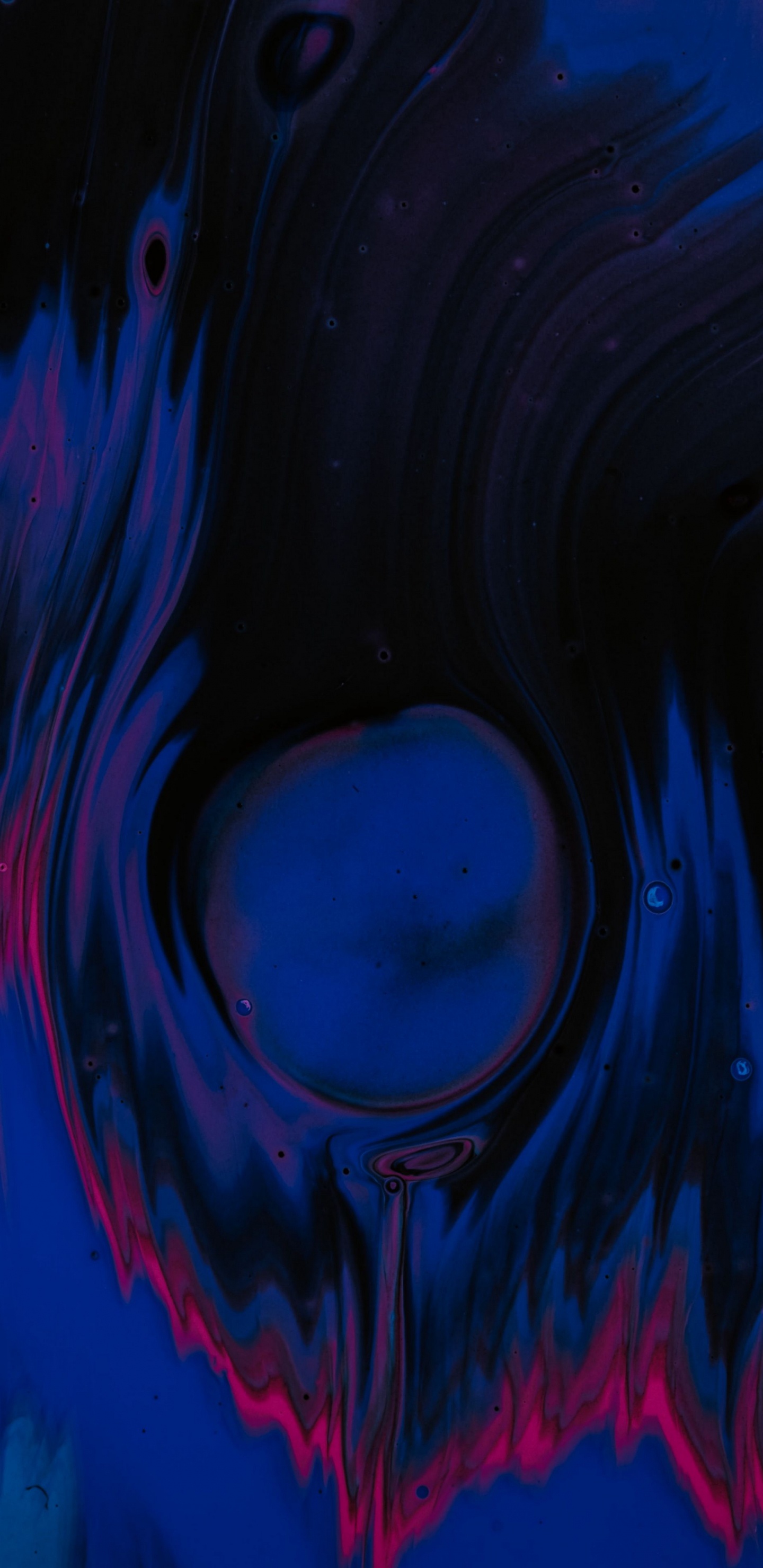 Обои электрик, жидкий, лазурный, художественная краска, жидкость в разрешении 1440x2960