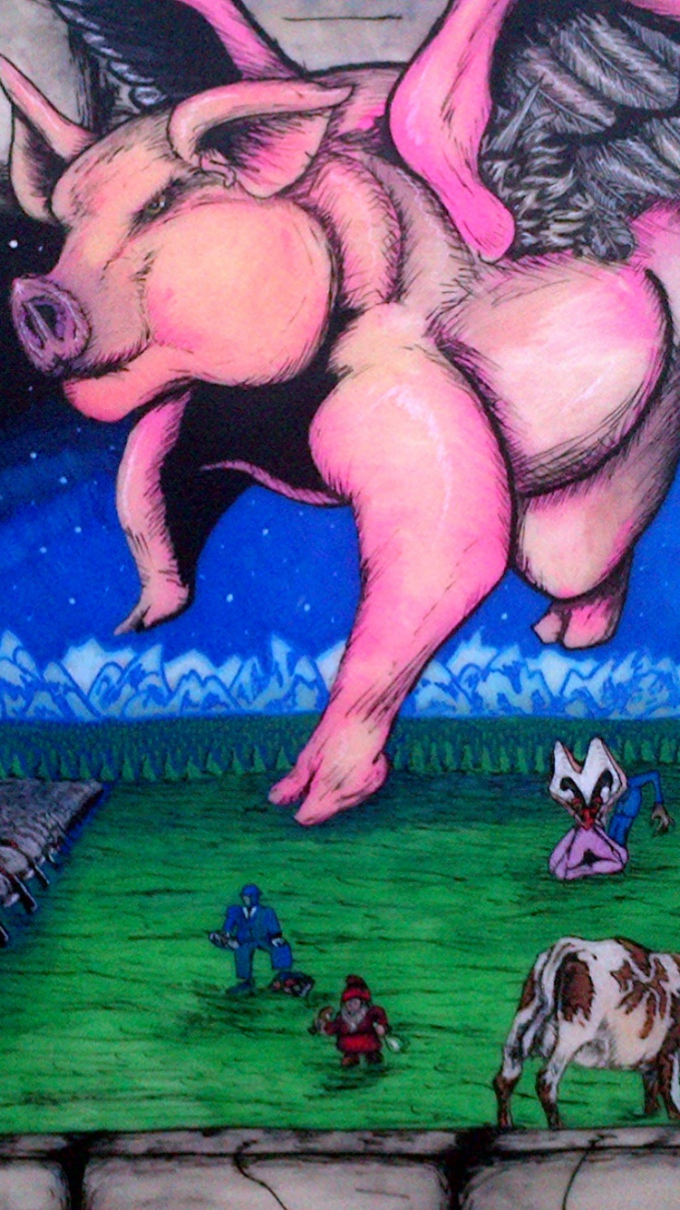 Обои Pink Floyd, Берлинская стена, арт, граффити, уличное искусство в разрешении 750x1334