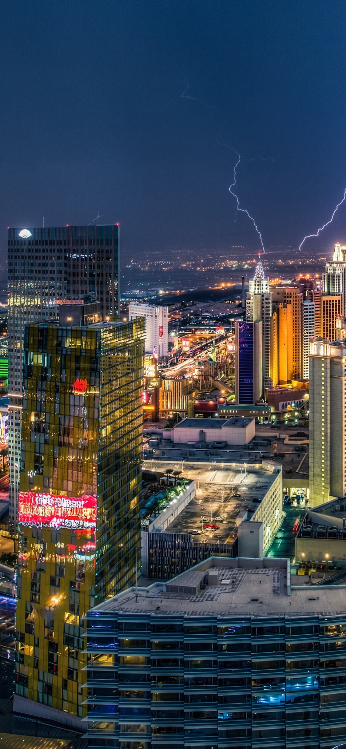 Обои Лас Вегас стрип, международный аэропорт Гарри Рида, небоскреб, здание, вышка в разрешении 1125x2436