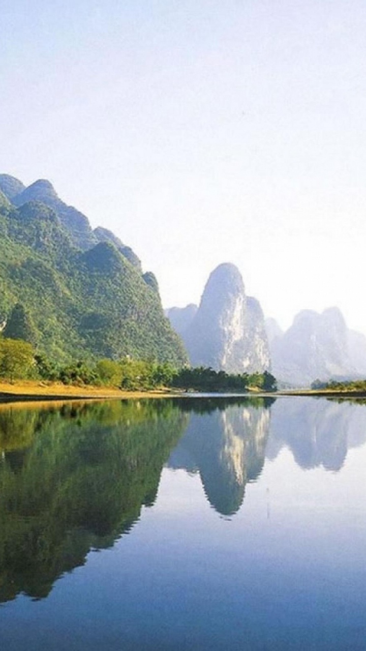 Обои Округ Яншо, реки, достопримечательность, путешествие, отражение в разрешении 720x1280