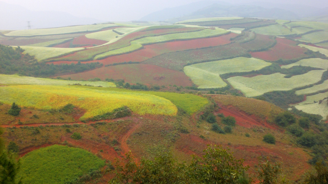 Обои равнина, Доньчуан Район, достопримечательность, путешествие, туризм в разрешении 1280x720