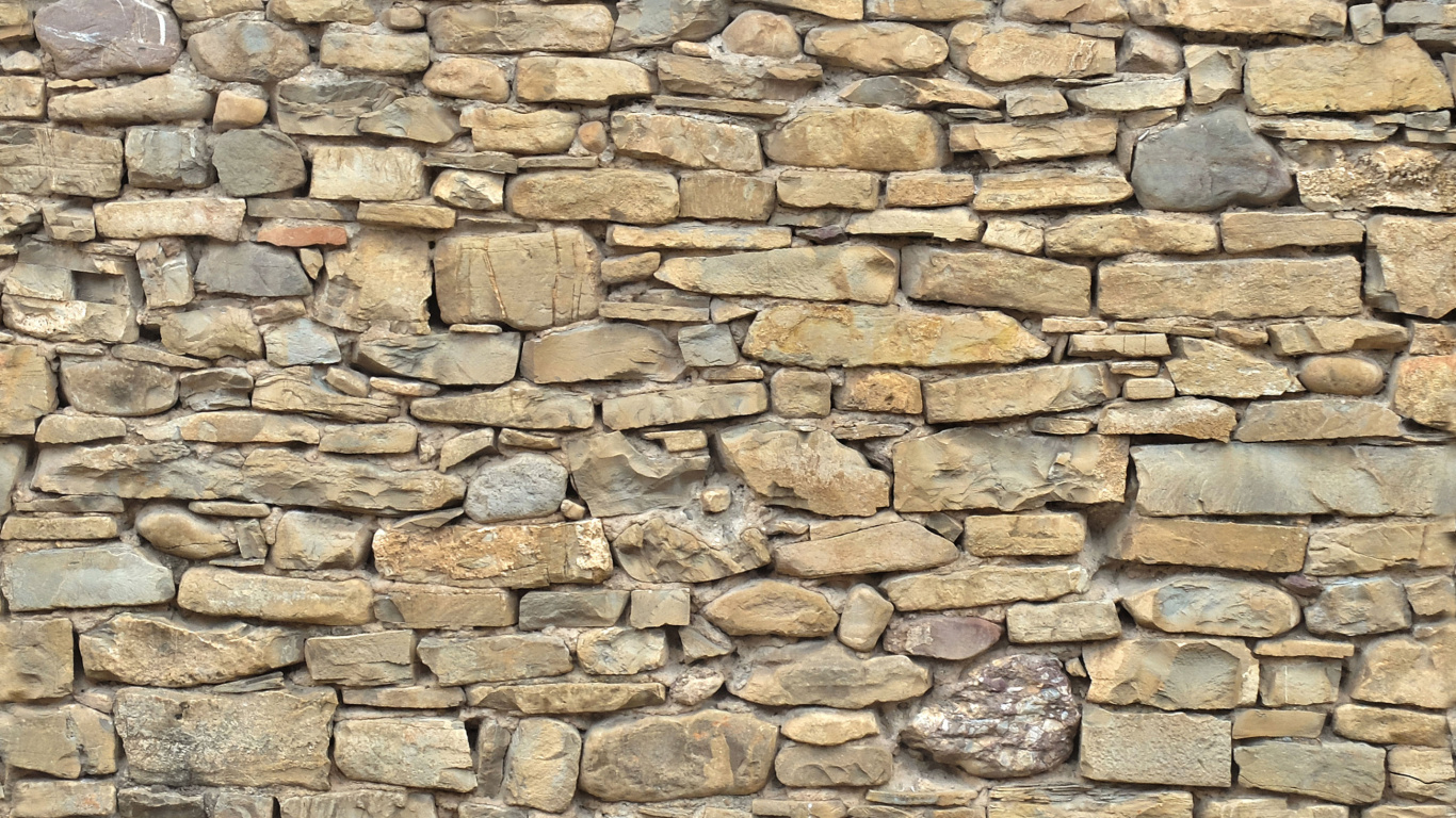 Обои стена, каменная стена, плакирование, кирпич, кирпичная кладка в разрешении 1366x768